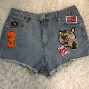 BN Denim Cut Off Patched shorts❤️